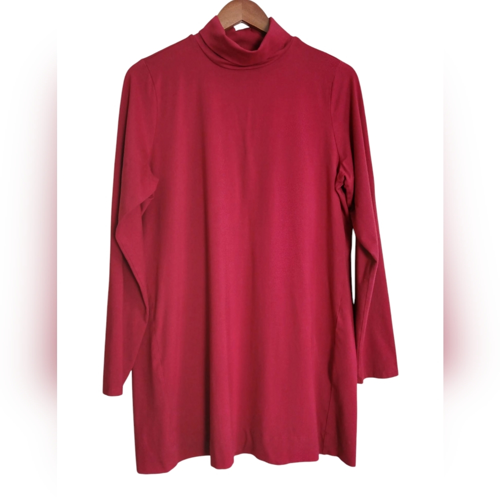 J Jill Pima Cotton Tunic Size Large Red